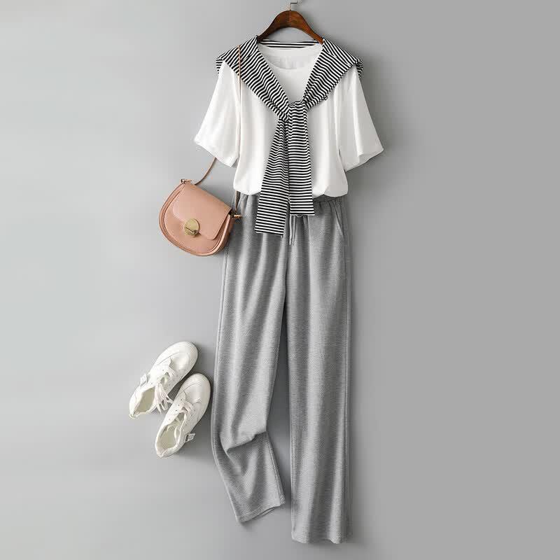 IHIMI Women s Summer Casual Two-Piece Set S