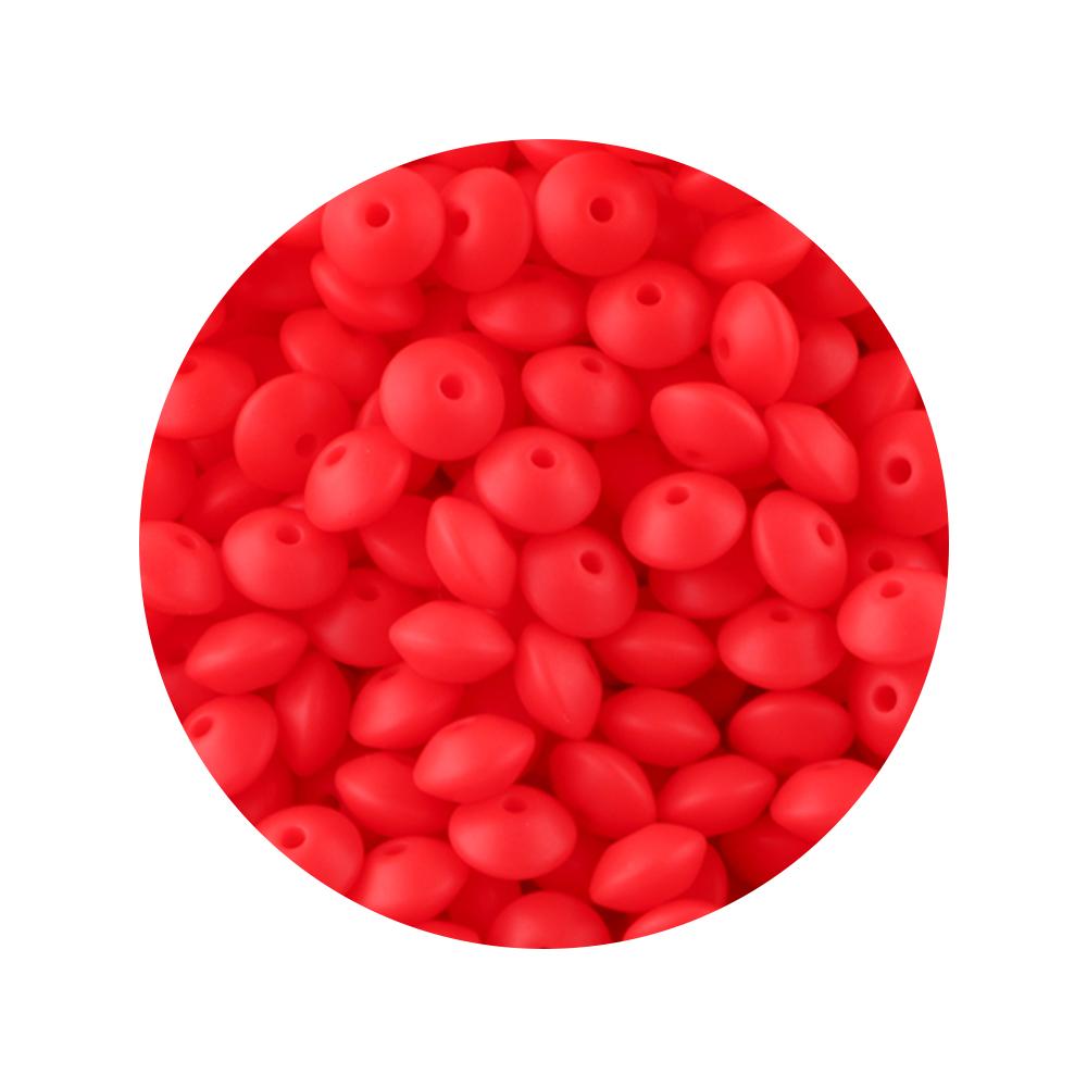 New 50pcs/lot Silicone Lentil Silicone Beads 12mm Jewelry Making Lentil Beads DIY Necklace Bracelets Jewelry Accessories