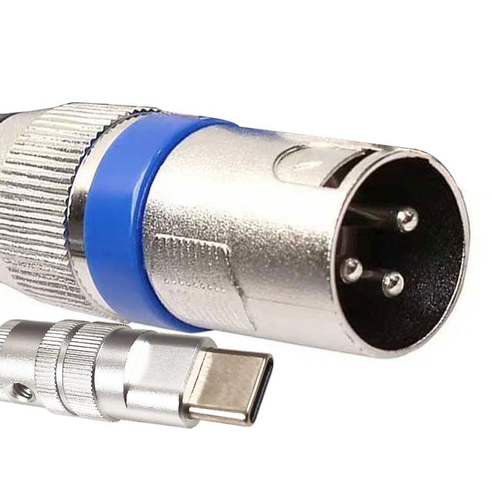 2M USB-C 3-Pin XLR Cable, TYPE-C to XLR, Recording Cable, 93dB Low Noise, XLR Balanced Connection, for Microphone Recording, Condenser Microphones,