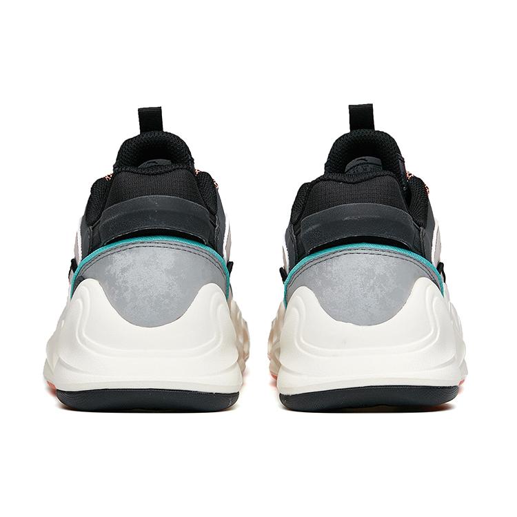 Anta Chunky Sneakers Women's Low Top Black/Lotus Gray/Ivory White 122118883-4