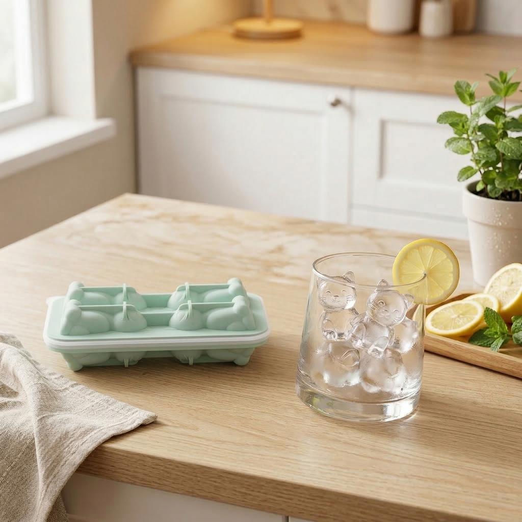 Silicone Tray Animal-Shaped Food-Grade Ice Mold DIY Creative Mold Little Ice Tray