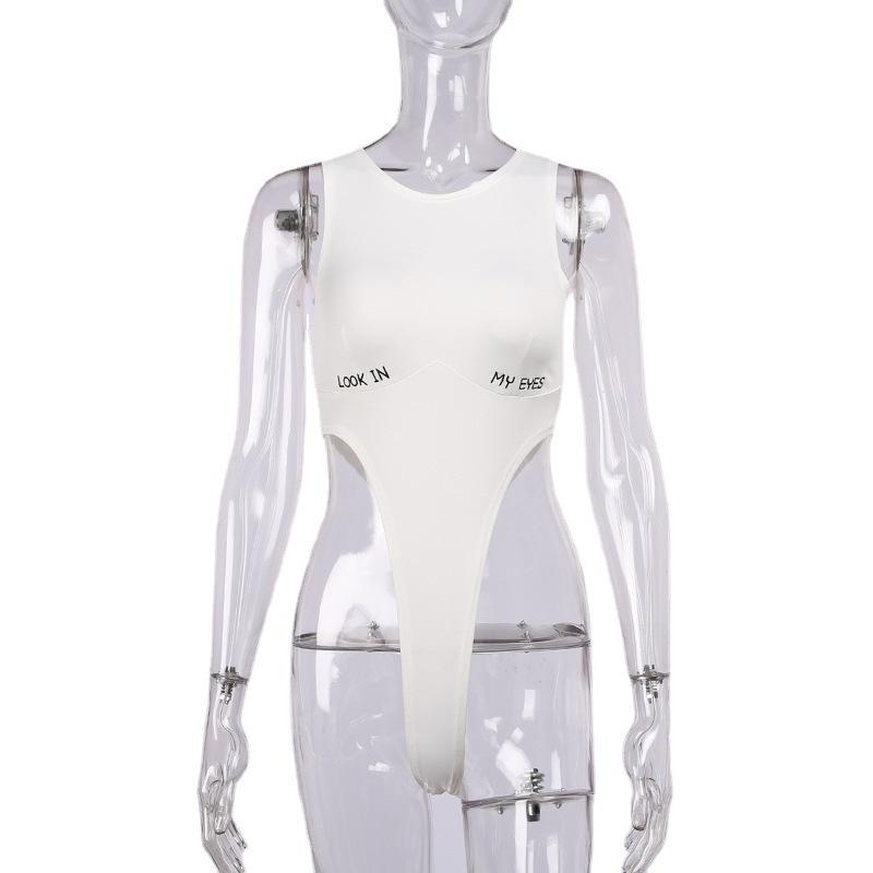 

Европейский и американский весенне-летний комбинезон без рукавов в полоску для женщин L белый