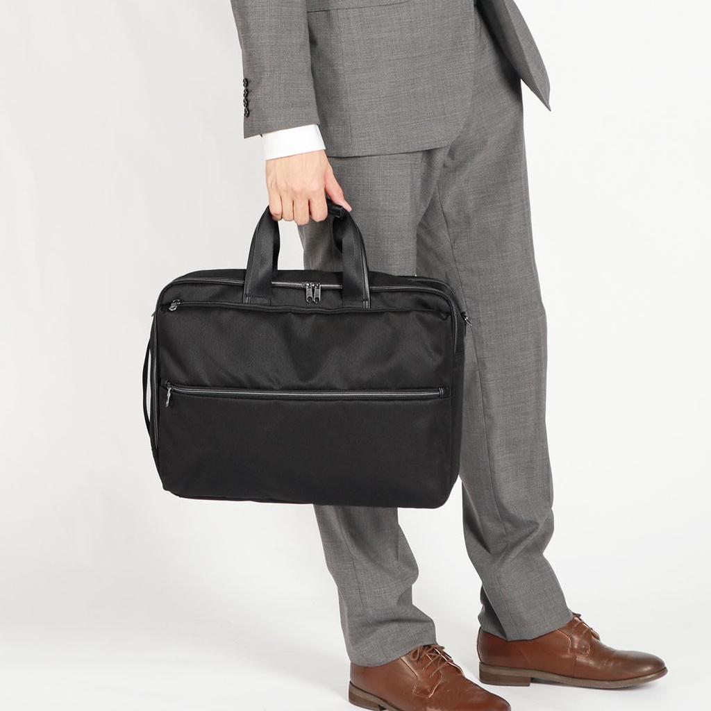 3way Business Bag Compatible with Can store 14inch Can be set Detachable shoulder Business Business Backpack Black [World Traveler] Men's "Althea" B4,