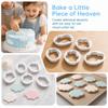 10pcs Raised Cutter Walls Cookie Cutter Set PP Fondant Cutter Cloud Cookie Cutter  Cookie Baking