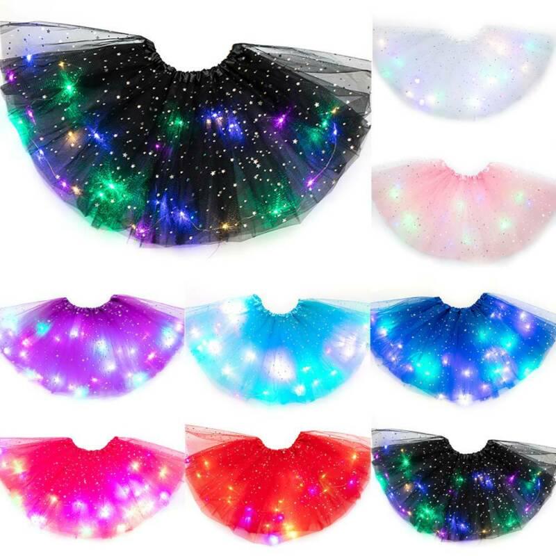 Buy Halloween Cosplay Tutu Skirt Girls LED Light Up Pettiskirt Ballet ...