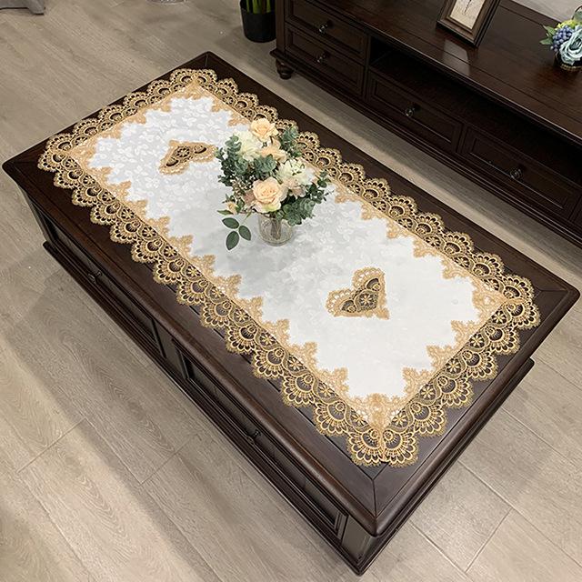 Covoraș de Masă de Cafea Rectangular European – Față de Masă Dantelată în Stil Occidental și Chinezesc