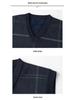 Dad's Fleece-Lined Sweater Vest: Warm Knitted Base Layer for Middle-aged and Elderly Men in Autumn and Winter.