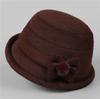 Woolen Elegant Bow Bucket Hat for Ladies and Mothers, Warm and Windproof for Autumn and Winter