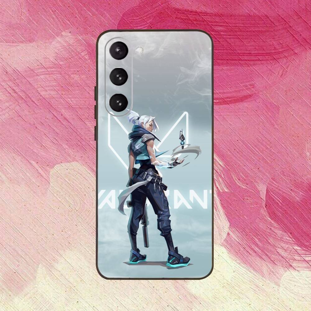 Cool Game V-Valorant J-Jett-ES Phone Case Black Silicone Soft For Samsung Galaxy A73,A72,A71,A70,A53,A52,A51