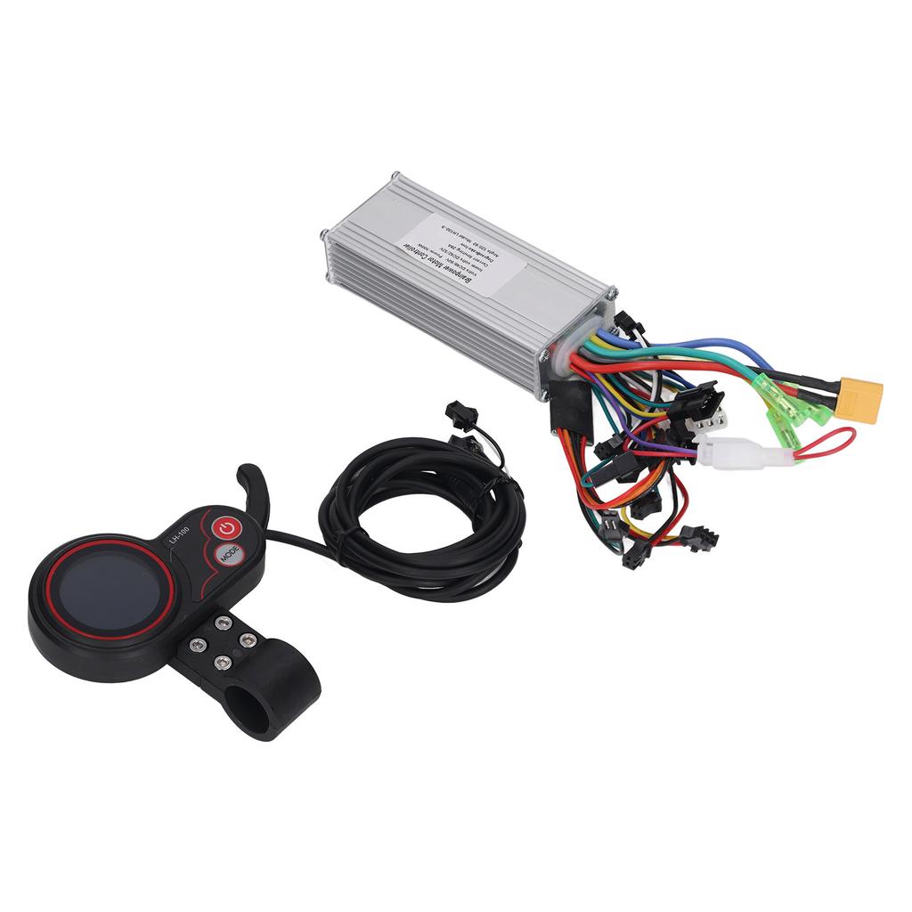 48V 60V Electric Bike Scooter Controller with Round Colorful Thumb Throttle LH100 LCD Panel for