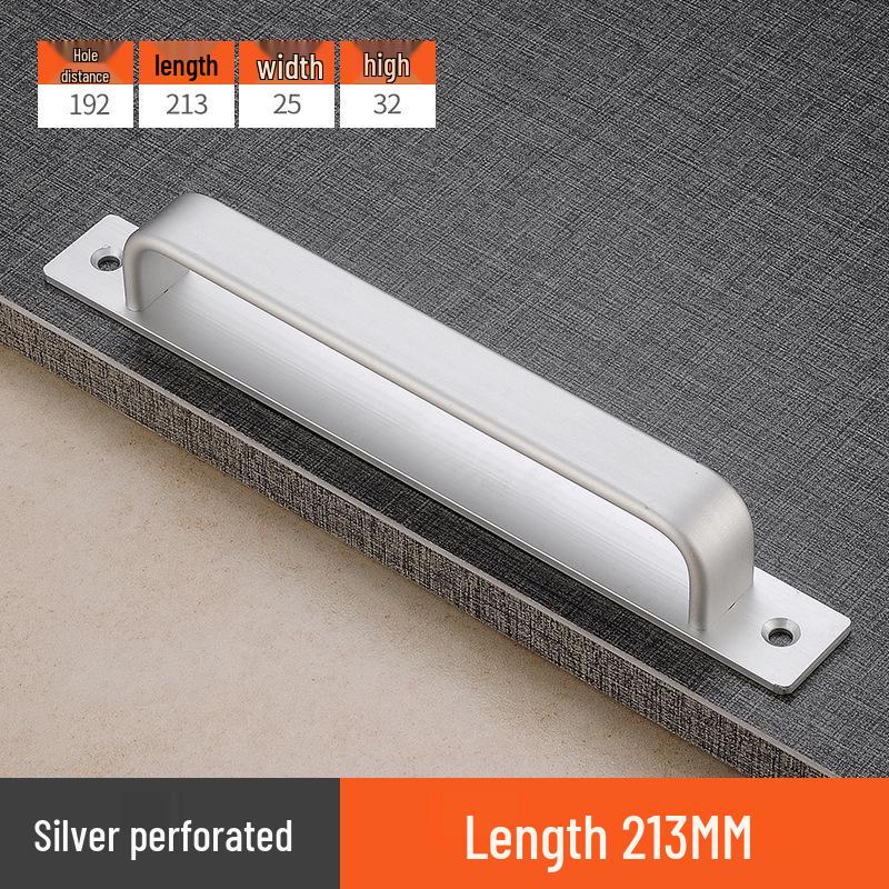 Aluminum Alloy No-Drill Anti-Theft Door Handle for Sliding, Bathroom, and Entrance Doors