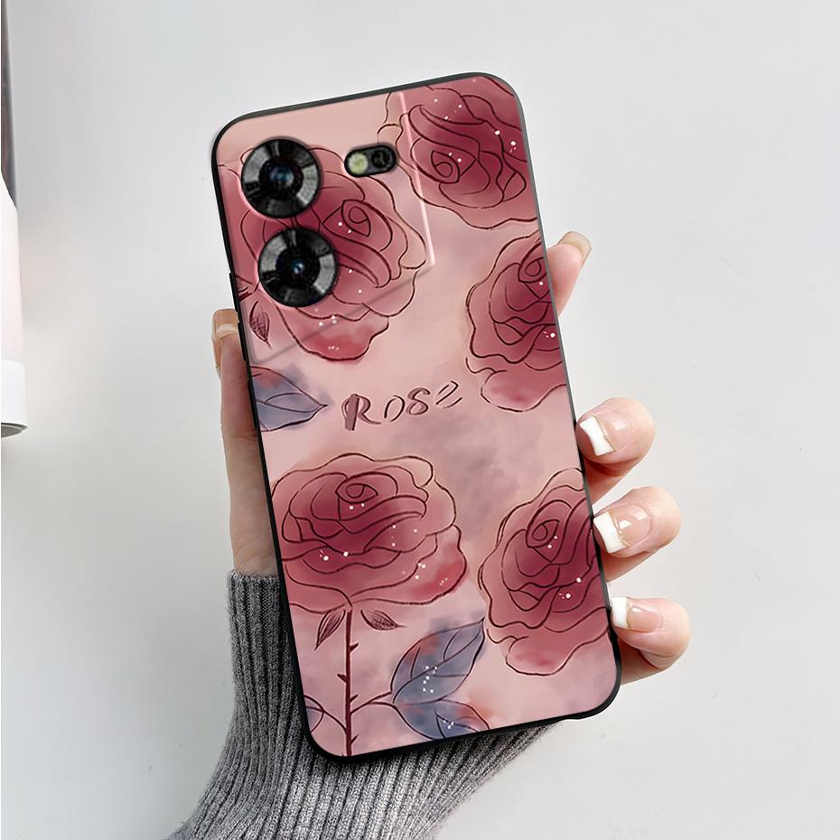 For Tecno Pova 5 Case LH7n Silicone Phone Case Stylish Pattern Slim Soft Black Funda Cover For Tecno Pova 5 4G 2023 Pova5 Capa