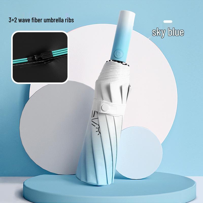 

Компактный ветрозащитный зонт с 60 спицами: Градиентный дизайн, покрытие черным клеем, зонт двойного назначения для мужчин и женщин