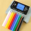 10 Pieces/boxed Colored Long Pole Candles for Household Lighting Candlelight Dinner Western Restaurant Emergency Power Outage Wax Candle