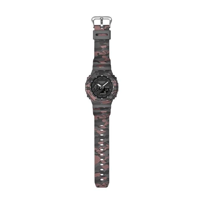 Casio G-Shock 2100 Series Camouflage Watch GA-2100CM-8AER Black 145-215 Mm