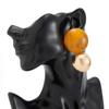 Metal Ball Splice Dangle Earrings Oversize Geometric Earrings Splice Earrings  Daily Outfit Match