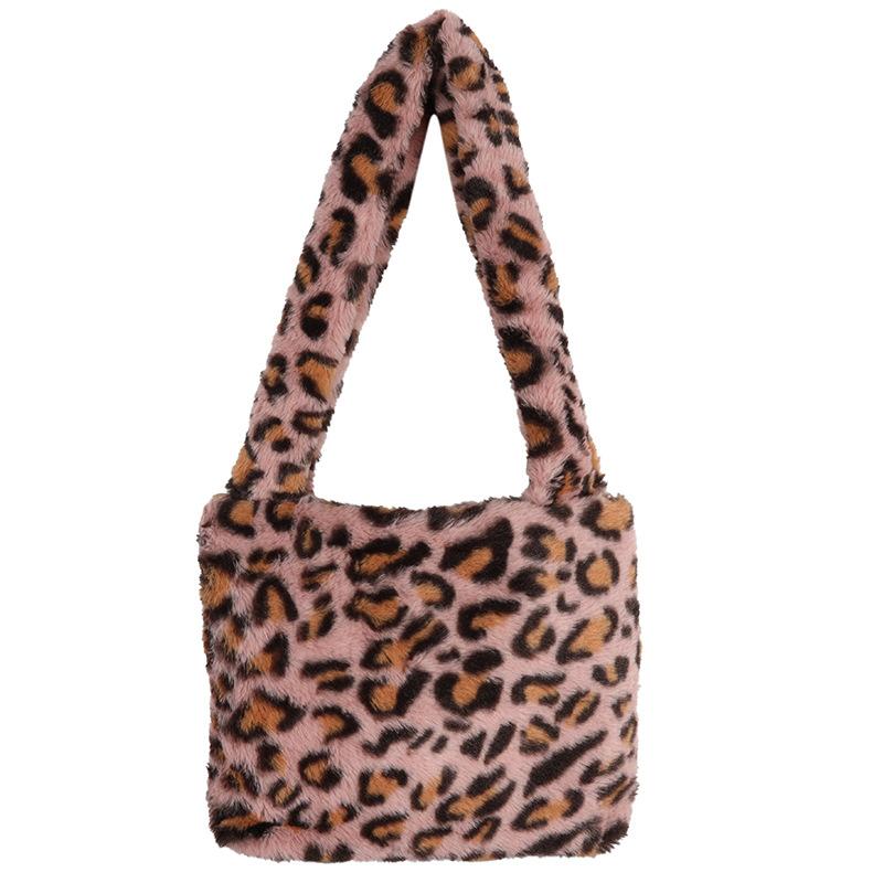 fluffy print bag