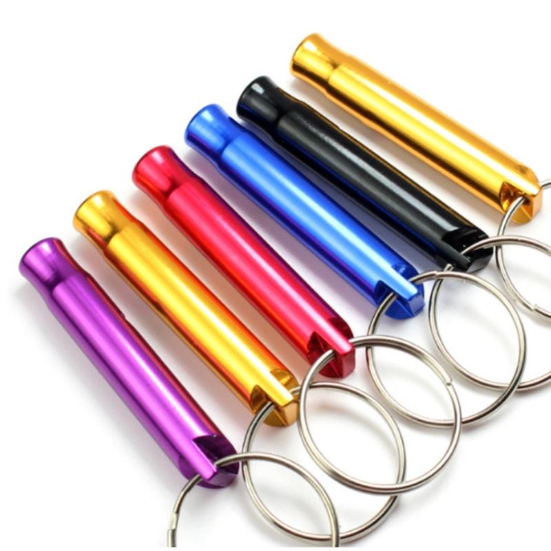 12Pcs Portable Signal Whistles Outdoor Emergency Whistle with Keyring Survival Training Whistle Outdoor Pocket Tool