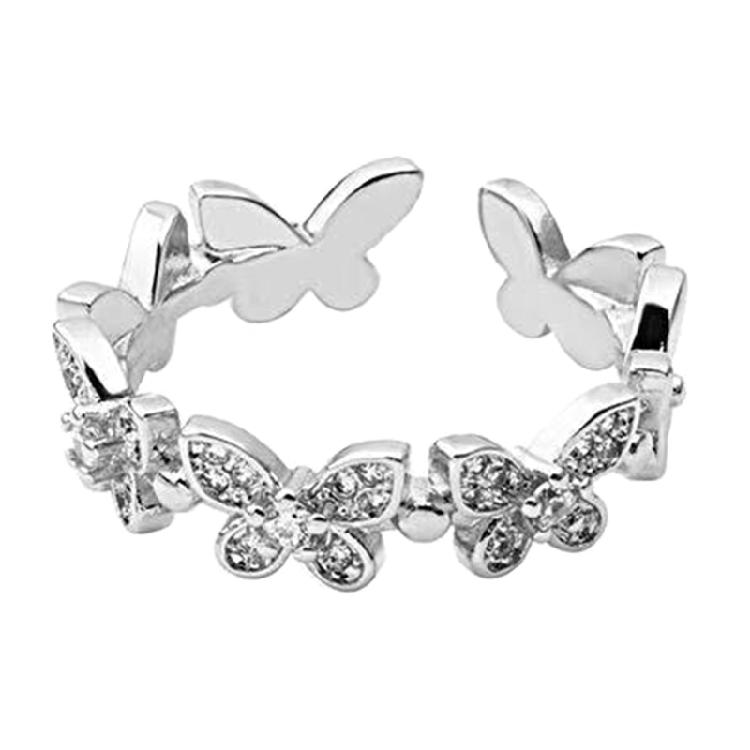 Свадебные украшения Регулируемое открытое кольцо для женщин и девочек Рождественская вечеринка 1