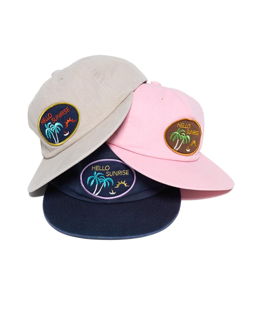 HELLO SUNRISE Hs Palm Tree Wappen 6Panel Cap_Beige
