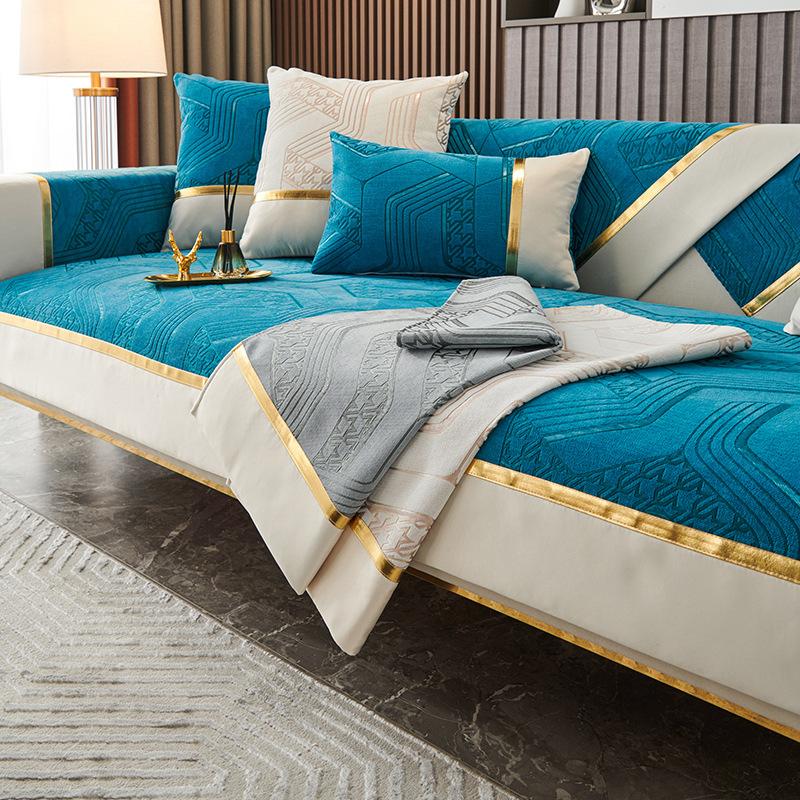 

Доступная роскошная стильная диванная подушка Four Seasons, универсальная нескользящая подушка из синели для гостиной, подлокотник, спинка, полотенце, чехол для дивана, ткань 70*70cm