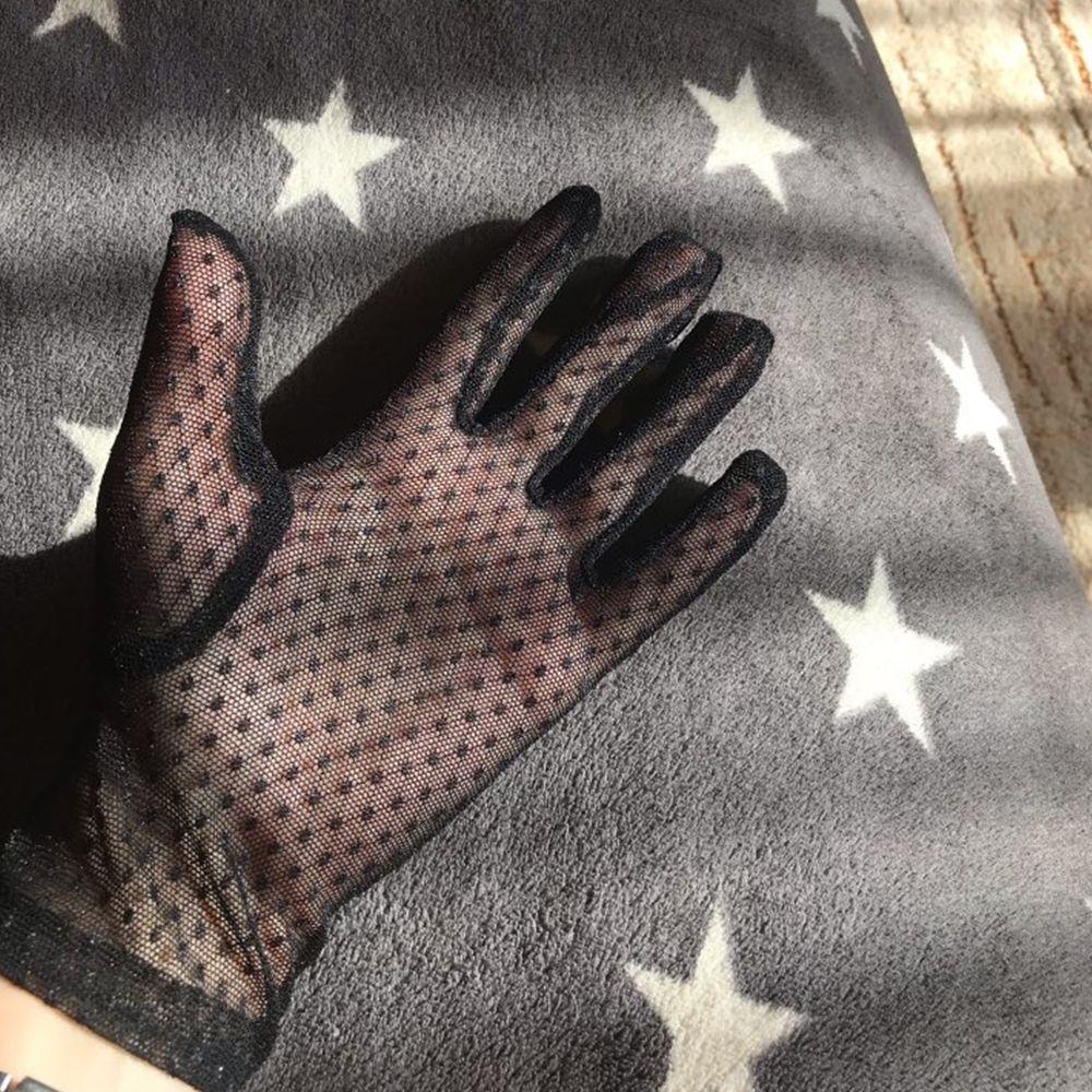 Sunscreen Anti Uv Mittens Sexy Lace Mesh Driving Gloves Finger Gloves Women Gloves Short Gloves