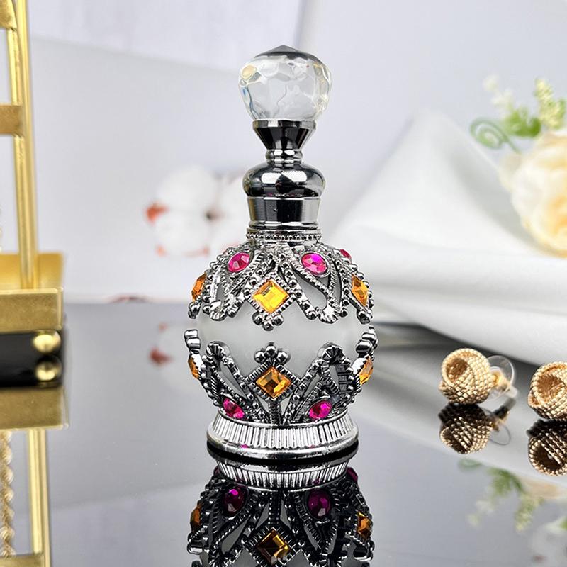 1Pc 15Ml Dubai Style Storage Bottle Glass Bottle Refillable Perfume Essential Oil Bottle Special Split Bottle Empty Bottle