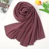 Newest Pleated Bubble Chiffon Instant Hijabs Plain Crinkle Shawls Scarf Lady High Quality Soft Thick Muslim Wraps 180*85Cm