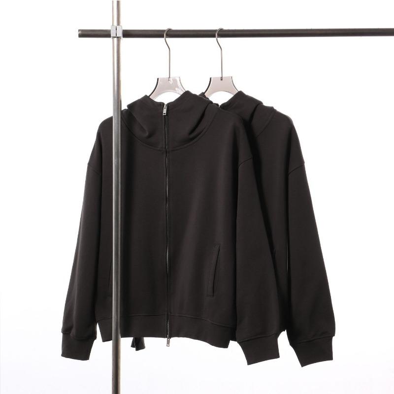 New Turtleneck Solid Color Hooded Zipper Sweater Men's Autumn and Winter Big Fur Ring Loose Casual Hoodie