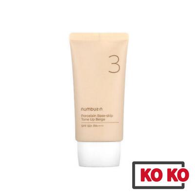 Nr. 3 Porcelain Base-skip Tone Up Beige SPF50+ PA++++ 50 ml
