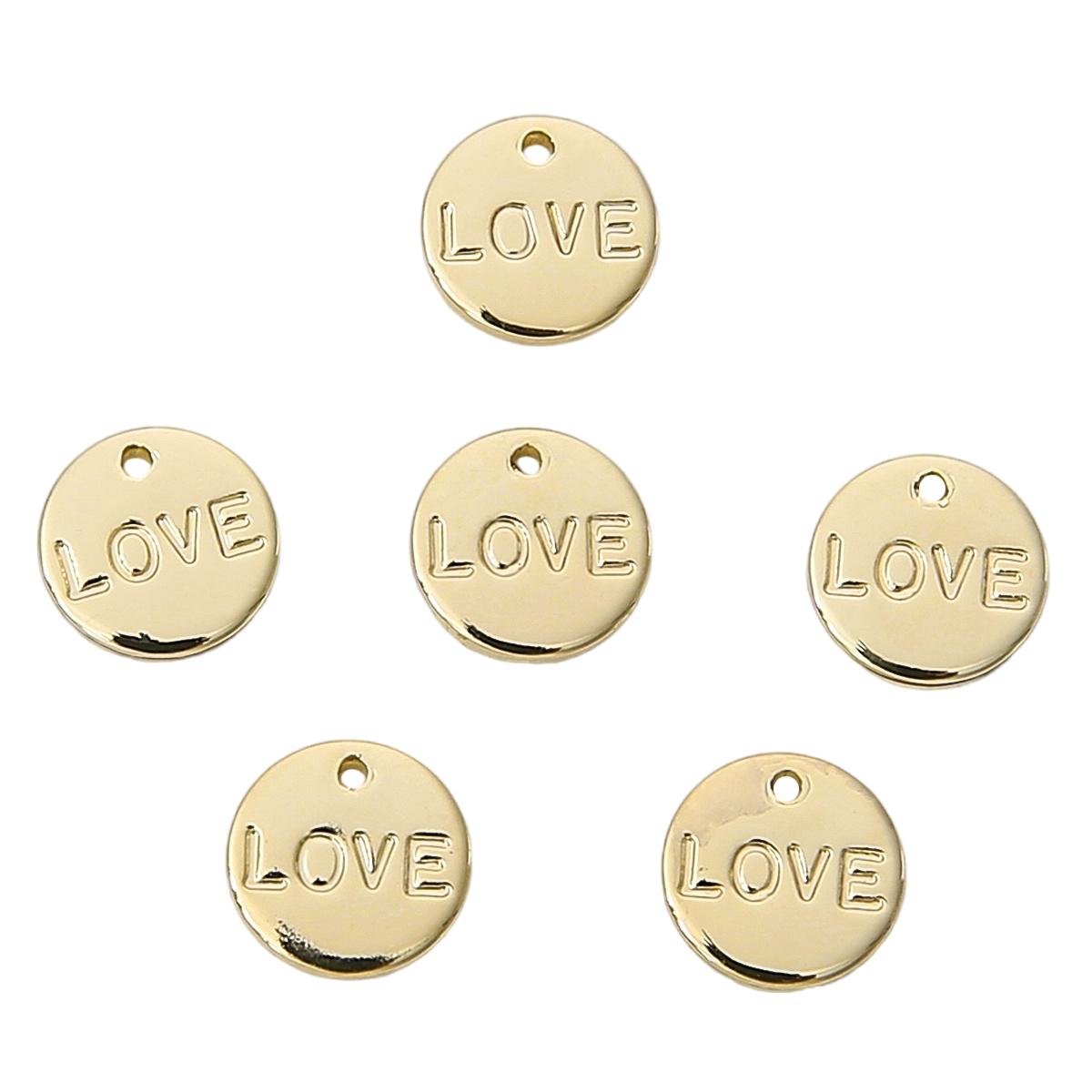 

Медный выгравированный круглый кулон для изготовления ювелирных изделий своими руками, аксессуары для рукоделия 9mm