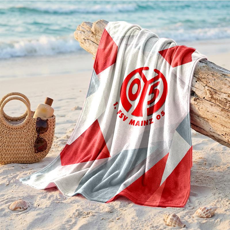 Mainz FC Druck Mikrofaser Strandtuch Schnelltrocknend Saugfähig Großes Handtuch Für Strand Schwimmen Reisen 70cmx140cm(27x55inch)