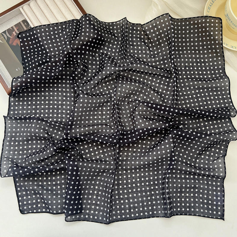 Fashion Printing Cotton Linen Small Square Scarf Summer Scarf Women's Versatile Small Scarf Head Band Hair Accessories
