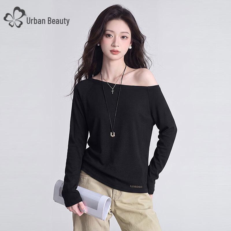 Women's Asymmetrical Off-Shoulder Long Sleeve T-Shirt