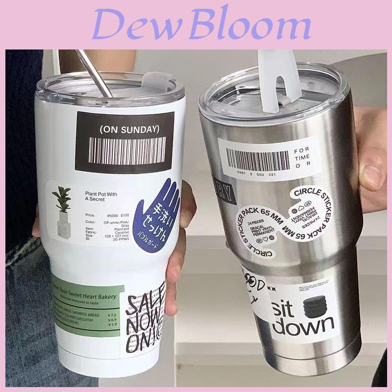 Stainless Steel Insulated Travel Mug With Straw For Office And Outdoor Use