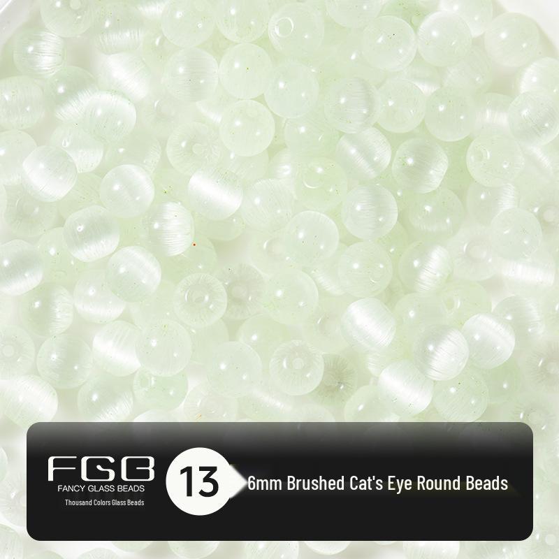 6mm Frosted Cat's Eye Glass Seed Beads for Handmade DIY Bracelets and Accessories