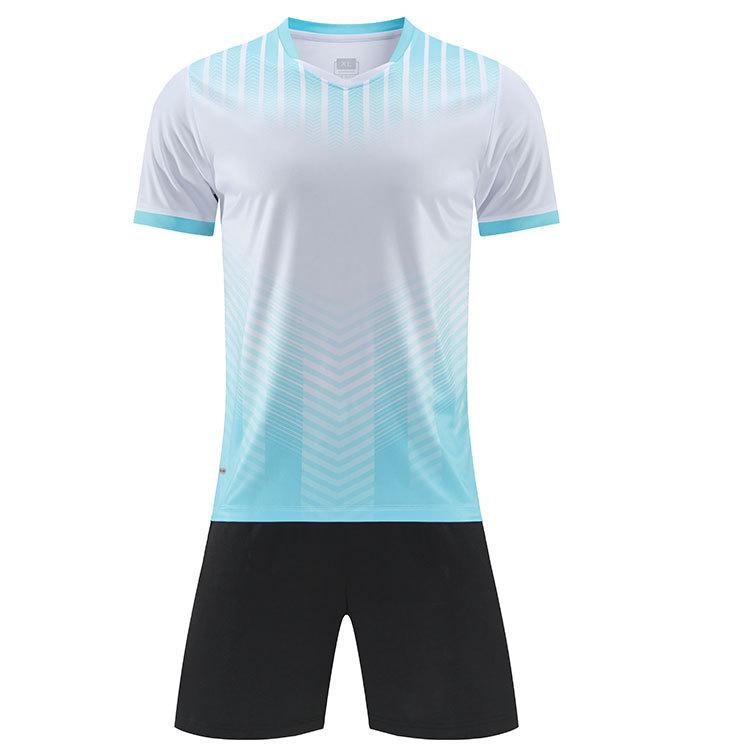 New football jersey set Student sports games Adult children's short-sleeved football jersey Printing number Wholesale
