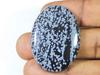 100% Natural Snowflake Obsidain Oval Cabochon Loose Gemstone 29X40X07MM SK-1922