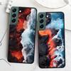 Die Kollision von Lava und Meerwasser Handyhülle Für Samsung Galaxy S22 S25 Ultra S21 S10 Plus S26 Edge S20 S23 S24 FE Hülle Si