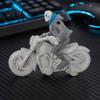Retro Style Skull Ornament Halloween Skeleton Ornament Resin Motorcycle Figurines Durable Matte Finish Collectible Statue for Boy Desktops E-Sports