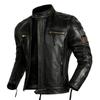Abbigliamento protettivo per motociclista Giacca in pelle di mucca naturale da uomo Cappotto da motociclista da uomo Moto autentico S-XL