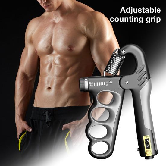 Grip Strength Trainer 5-100KG Adjustable Mechanical Countable Men Women Forearm Exerciser Hand Grip Power Strengthener Developer Fitness Equipment