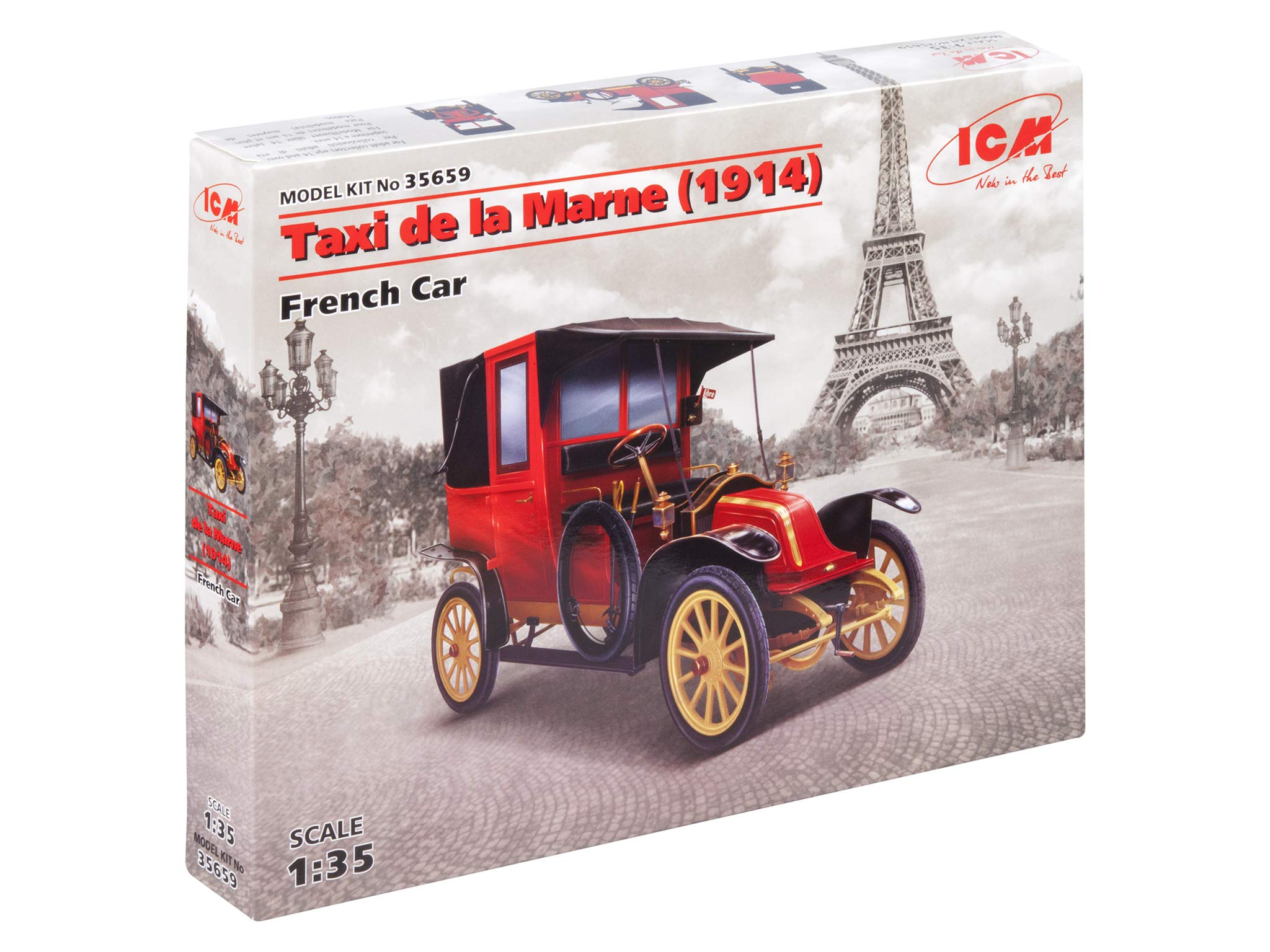 

ICM Renault Marne Taxi 1914 Пластиковая модель 35659 1/35 чёрный