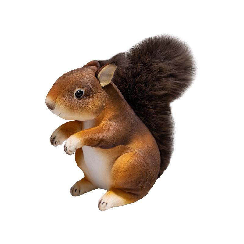 Adorabile Modello di Scoiattolo Peluche Decorazione Animale Azione Statica Figura Ripiena Regalo Carino Ornamento per Festa di Natale Festival