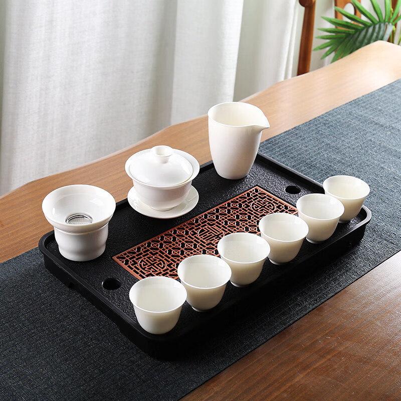 Youluo Dehua Mutton-fat Jade Porcelain Gongfu Tea Set
