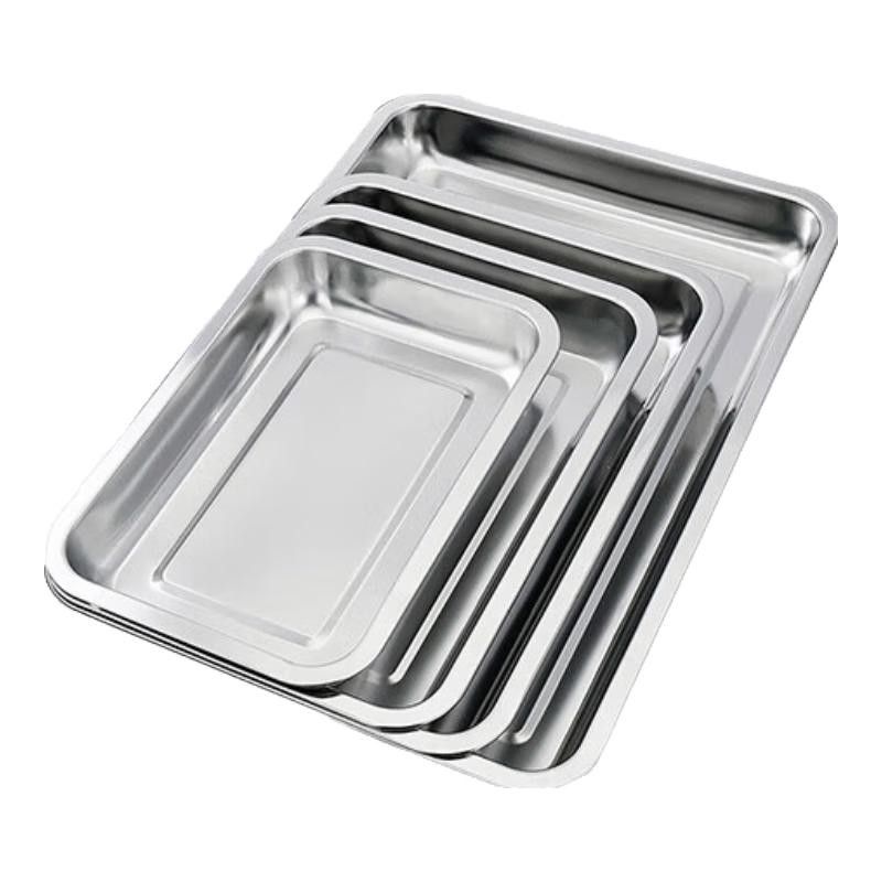 

304 Stainless Steel Rectangular Food Tray