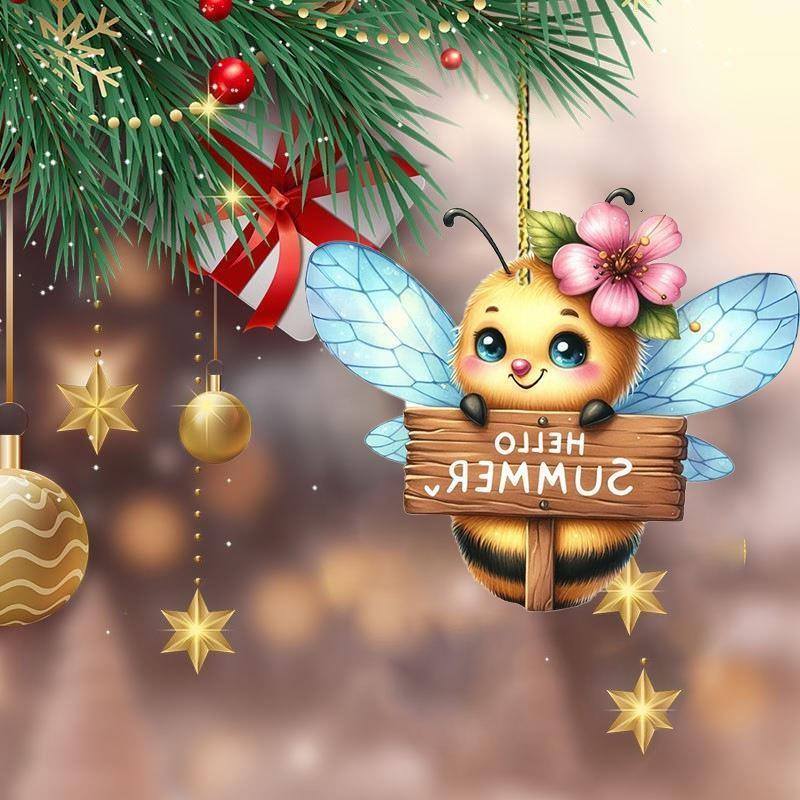 Cute Minimalist Acrylic Bee Car Decoration Gift For Festive Charm Interior