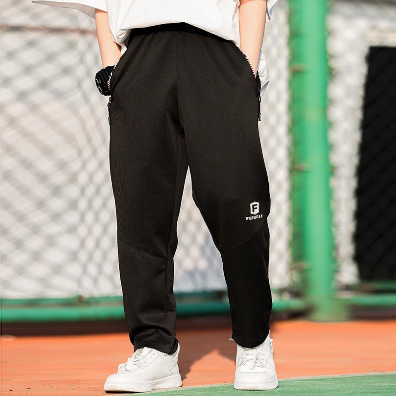 

Boys 2024 Summer Breathable Straight Leg Fitness Sweatpants 170cm чёрный