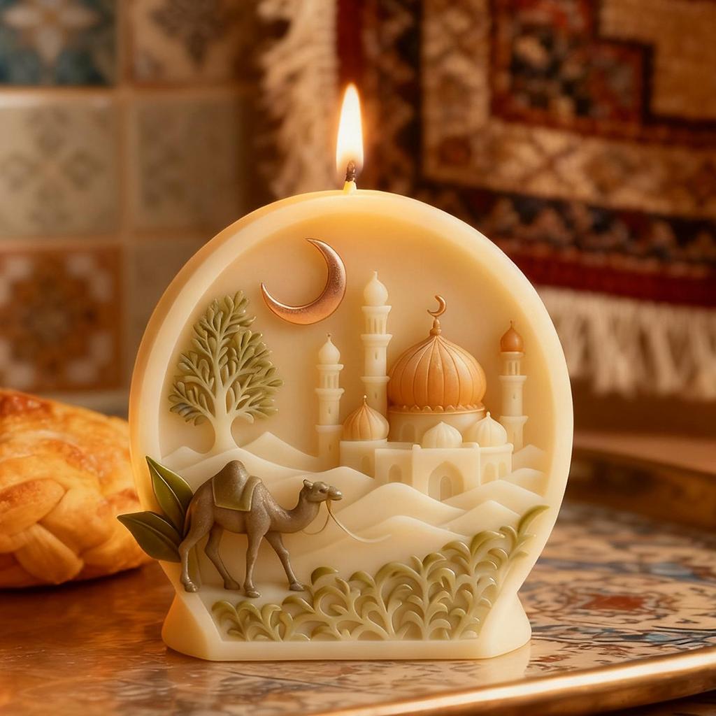1PC Aromatherapy Candle Silicone Mold Handmade DIY Fragrance Stone Candle Gypsum Demoulding