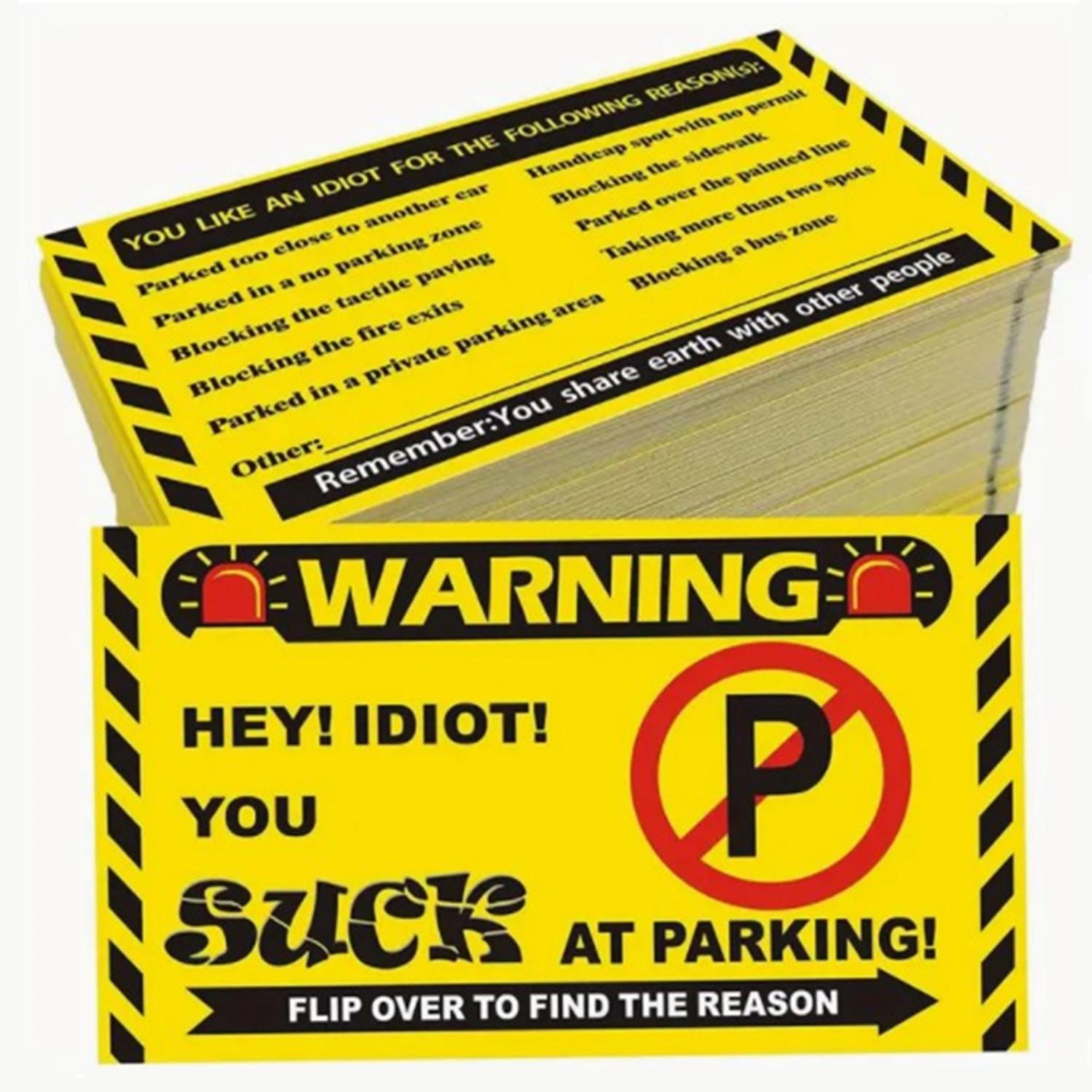 

No Parking Violation Notices - 50-Pack with Multiple Infraction Reasons 50 Sheets